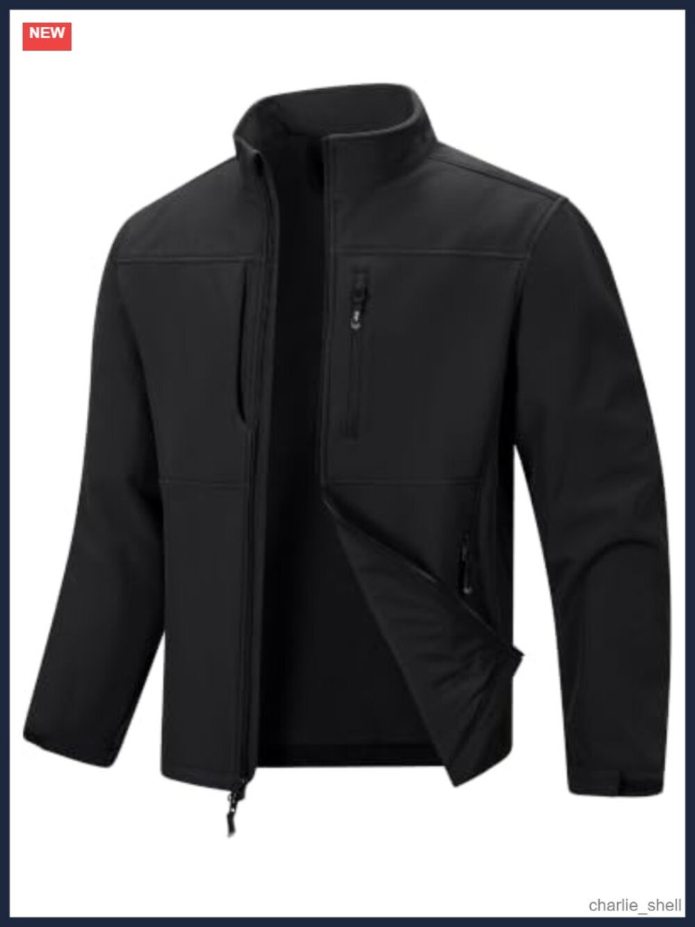 Men's Lightweight Softshell Jacket Waterproof Windbreaker Fleece Lined